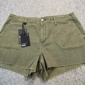 Women's Paige Mayslie Utility Short Vintage Ivy Green Size‎ 32 NEW